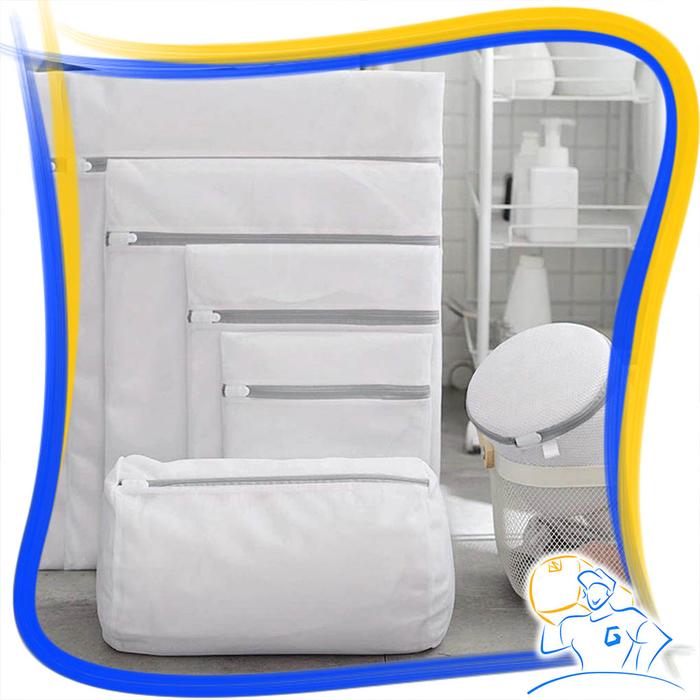 Gambar Jaring Laundry Bag Baju Kotor Kantong Jaring Bra Washing Bag Net - ABU 7 PCS dari Groman_Store undefined Tokopedia