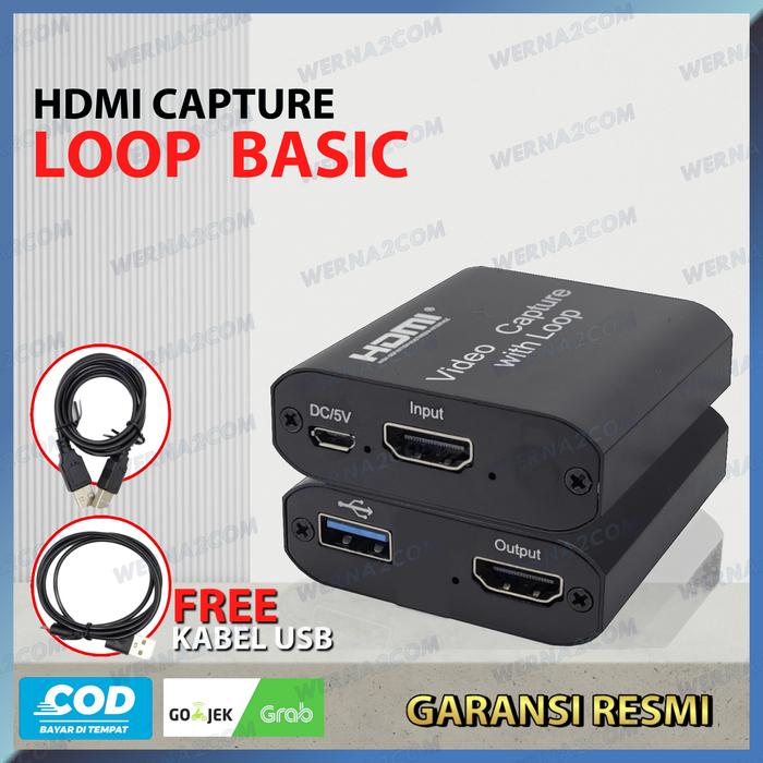 Gambar USB Video Capture HDMI LOOP OUT With Audio 4K 1080P60fps - LOOP BASIC dari Werna-Werna Komputer undefined Tokopedia