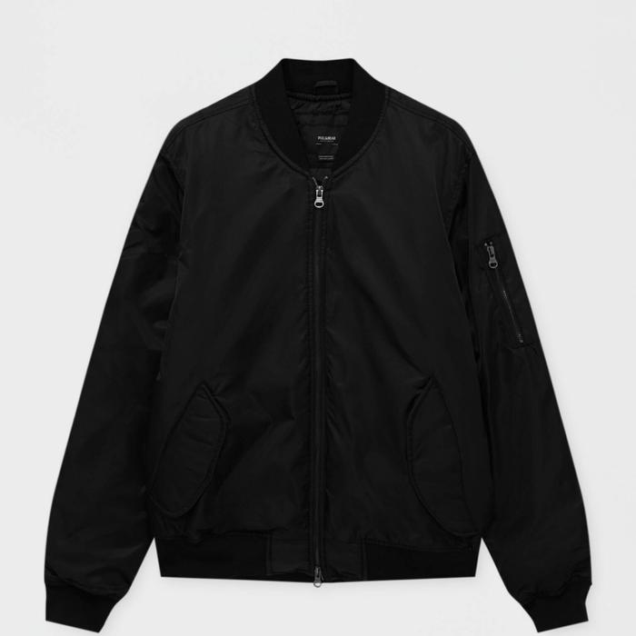 Gambar PULL & BEAR Jaket Bomber Original Store / Jaket Bomber Pull & Bear - Hitam, S dari DroidOne undefined Tokopedia