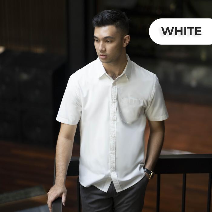 Gambar CutOff - SMITH Business Shirt - Short Sleeve - WHITE, M dari cutoff.id undefined Tokopedia