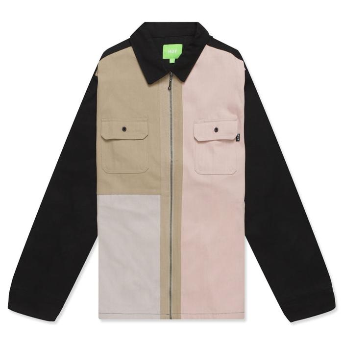 Gambar HUF SPLIT ZIP WORK SHIRT - BLACK - BLACK, S dari MydianaStore24 undefined Tokopedia