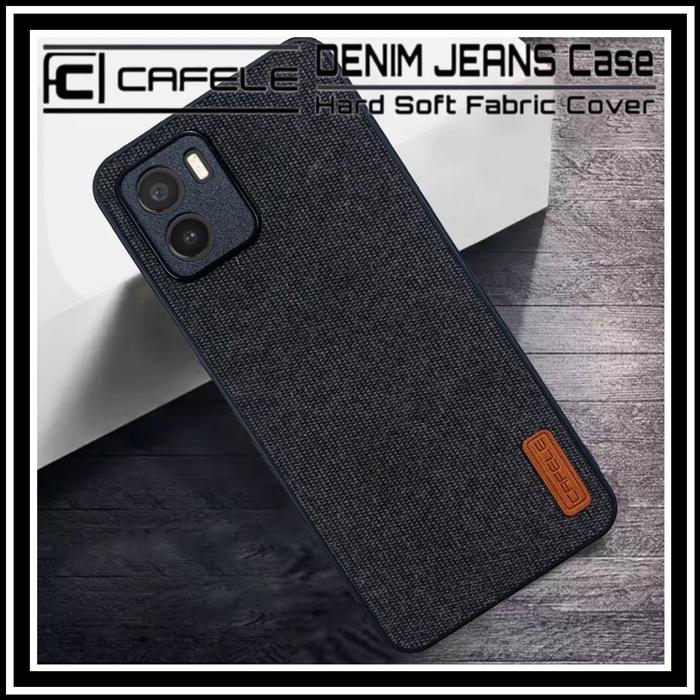 Gambar VIVO Y15S / Y15A CASE DENIM JEANS CAFELE ORIGINAL HARD CASING SOFT TPU - HITAM., VIVO Y15S dari Best Accesories Hp undefined Tokopedia