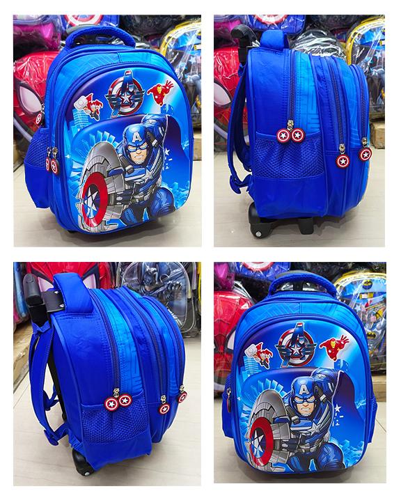 Gambar TAS DORONG TROLLEY TK / PAUD DINO DINOSOURUS 3Res IMPORT Luwi 12" - CAPTAIN HAPPY dari OnLanShop undefined Tokopedia