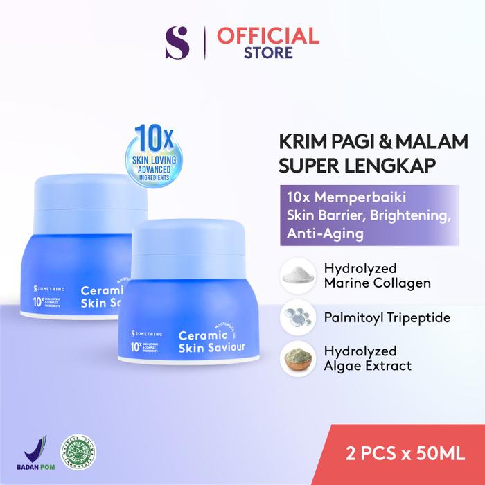 Gambar SOMETHINC [2 PCS] Paket Hemat Ceramic Skin Saviour Moisturizer Gel - 2pcs 50ml dari Somethinc undefined Tokopedia