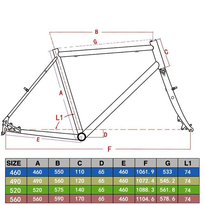 Fixie Bike Frame Size Chart Frame Fixie Ukuran 52 700C Fixed Gear