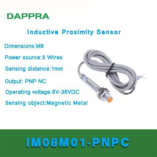Produktbild von Heschen M18 Induktiver Näherungssensor – Nicht Geschirmt, 8 Mm Erfassungsabstand, PNP NC, 10–30 V DC – Für PLC & Automatisierung