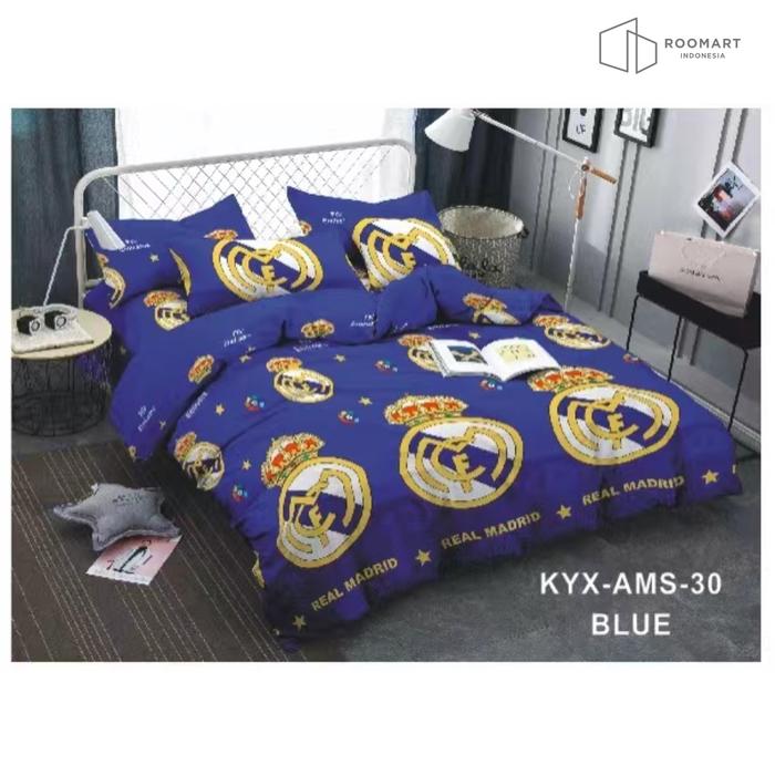 Gambar Sprei Homemade Motif Bola Ukuran 180x200 King Fitted Tinggi 20 - REAL MADRID dari Roomart Indonesia undefined Tokopedia