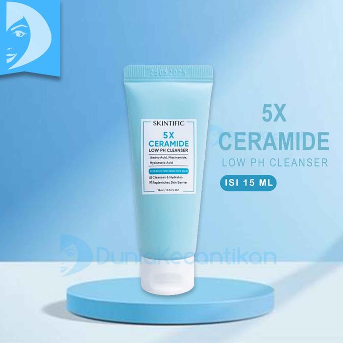 Gambar SKINTIFIC 5X Ceramide Low pH Cleanser Facial Face Wash Travel Size - 15ml dari TOKO DUNIA KECANTIKAN undefined Tokopedia