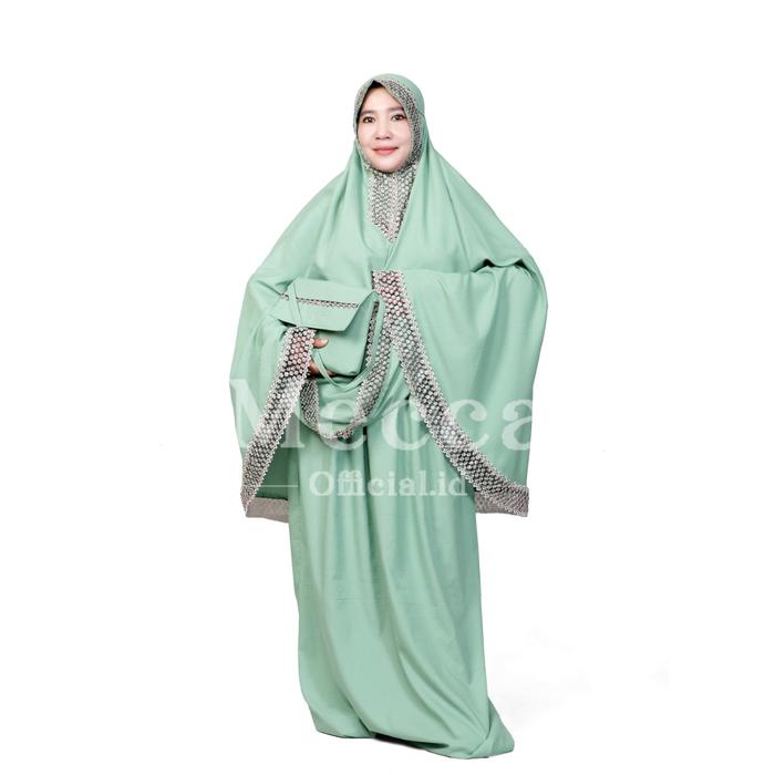 Gambar Mukena Dewasa ALISHBA Mewah Katun Mikro Premium 2in1 - wardah dari MeccaOfficialID undefined Tokopedia