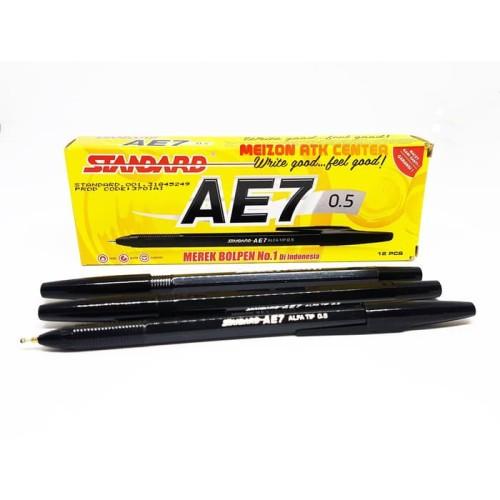 Gambar 1 PACK ( 12 PCS) PULPEN STANDARD AE7 GROSIR TERMURAH - Hitam dari Mymedia01 undefined 4 Tokopedia