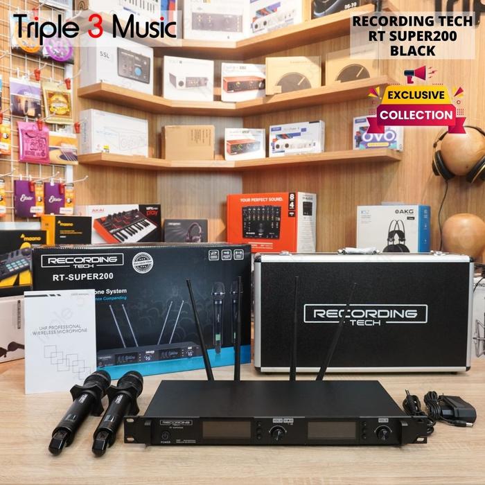 Gambar RECORDING TECH RT SUPER200 Mic Wireless 2 Mic Premium microphone - HITAM SPESIAL dari Triple3music undefined Tokopedia