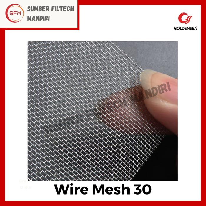 Gambar Wire Mesh Saringan SS316 #30, 40, 60 Stainless Steel - Mesh 30, Lebar 1m dari Sumber Filtech Mandiri.ID undefined Tokopedia