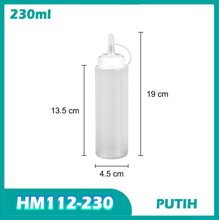 Gambar Botol Saus Saos / Botol Sauce Serbaguna - 230ml-putih dari Homestic Official undefined Tokopedia