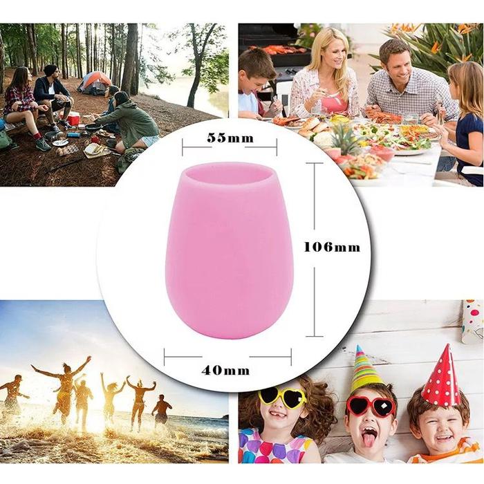 Gambar Gelas Mug Silikon Lipat Travel Anak Anti Pecah 350ml - Merah Muda dari Lbagstoremall undefined Tokopedia
