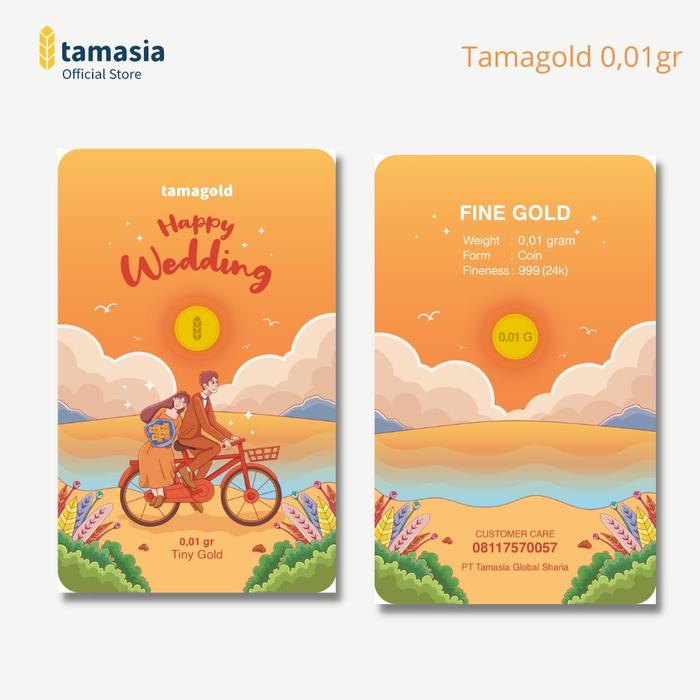 Gambar Mini Gold Happy Wedding 0,1 Gram Tamagold Tamasia - Kado Pernikahan - Wedding Seoul D dari Tamasia Official Store undefined Tokopedia
