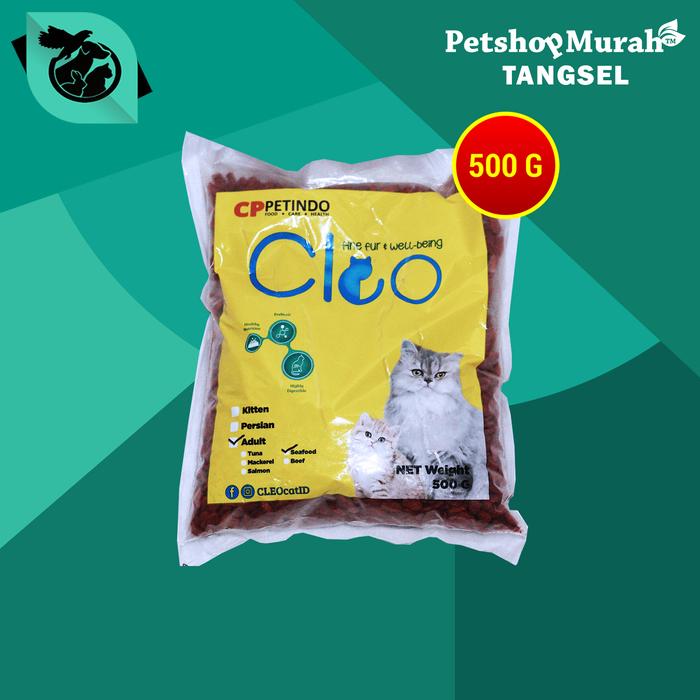 Gambar Makanan Kucing Cleo Tuna & Salmon Adult Repack 500gr Cat Food 500 gr - Salmon dari Petshop Murah Tangsel undefined Tokopedia