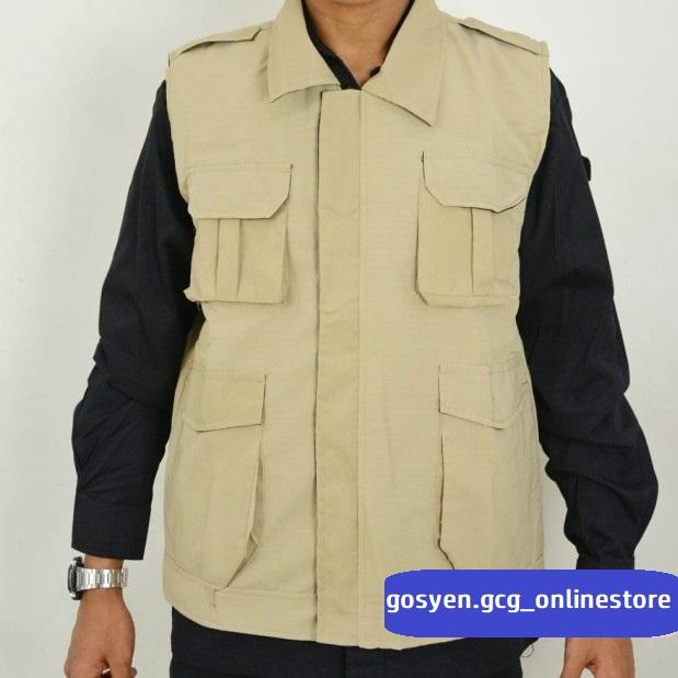 Jual Rompi Kerah/Rompi Lapangan/Rompi Tactical/Rompi Ripstok - Krem, L ...