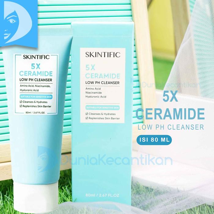 Gambar SKINTIFIC 5X Ceramide Low pH Cleanser Facial Face Wash Travel Size - 80ml dari TOKO DUNIA KECANTIKAN undefined Tokopedia