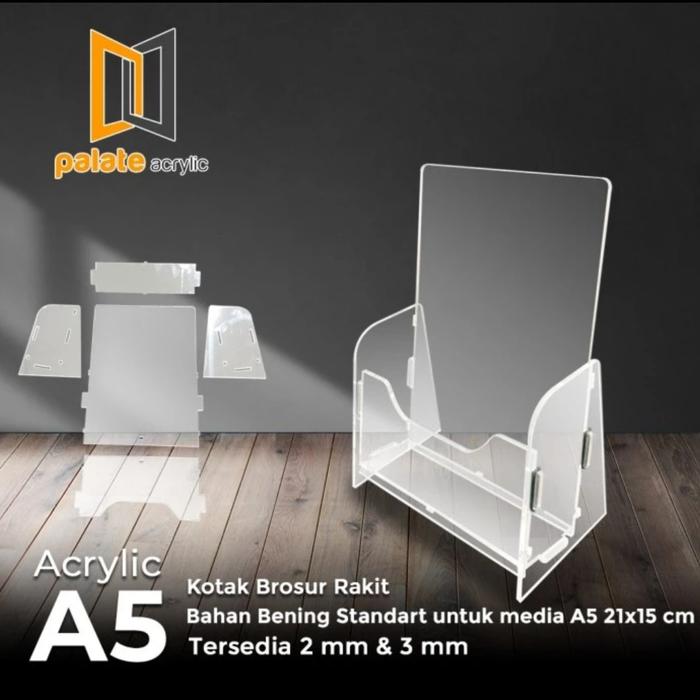 Gambar AKRILIK TEMPAT BROSUR A5 / RAK / MODEL RAKIT - BENING dari Palate Acrylic Surabaya undefined Tokopedia