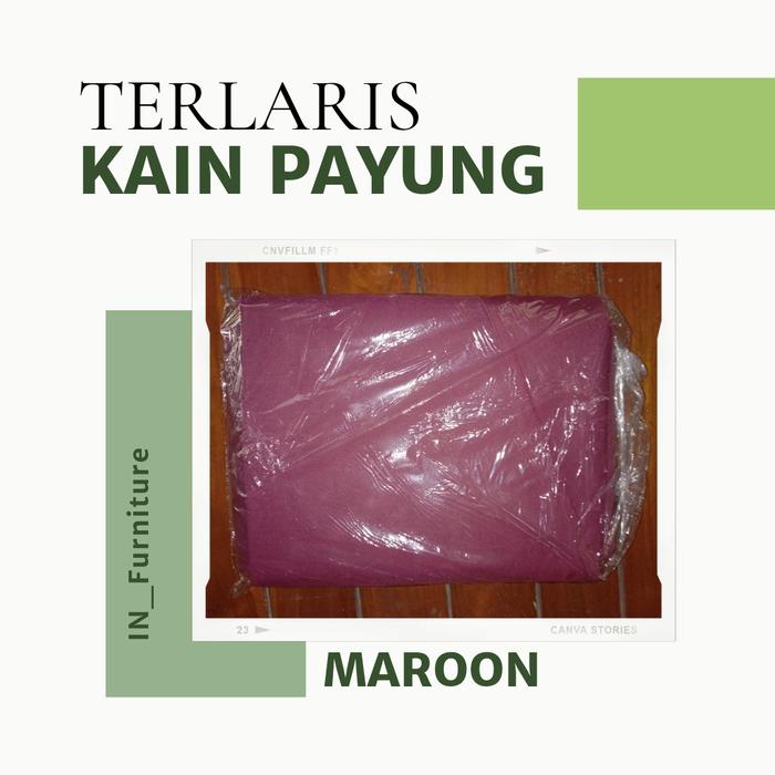 Gambar KAIN MEJA PAYUNG PANTAI WATERPROOF TERLARIS/KAIN PAYUNG TENDA OUTDOOR - Maroon, 250 cm (2,5 m) dari IN Furniture undefined Tokopedia