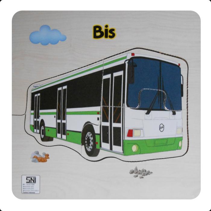 Gambar PUZZLE KAYU MINI Mainan Edukasi Edukatif Anak Puzle Puzel Hewan Mobil - BUS dari AIKA EDUTOYS undefined Tokopedia