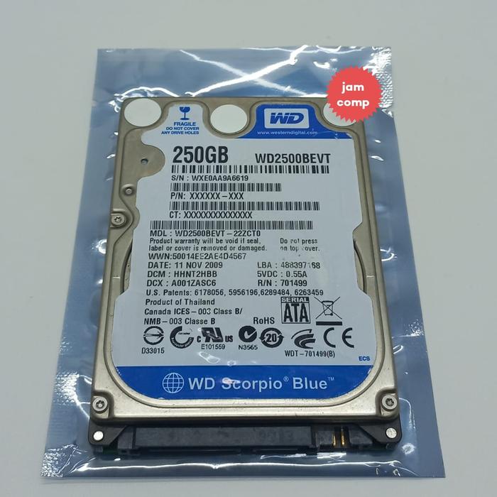 Gambar Hardisk Laptop 250GB Sata 2.5 Sentinel 100% Hdd Notebook Ps dari Jam comp undefined Tokopedia