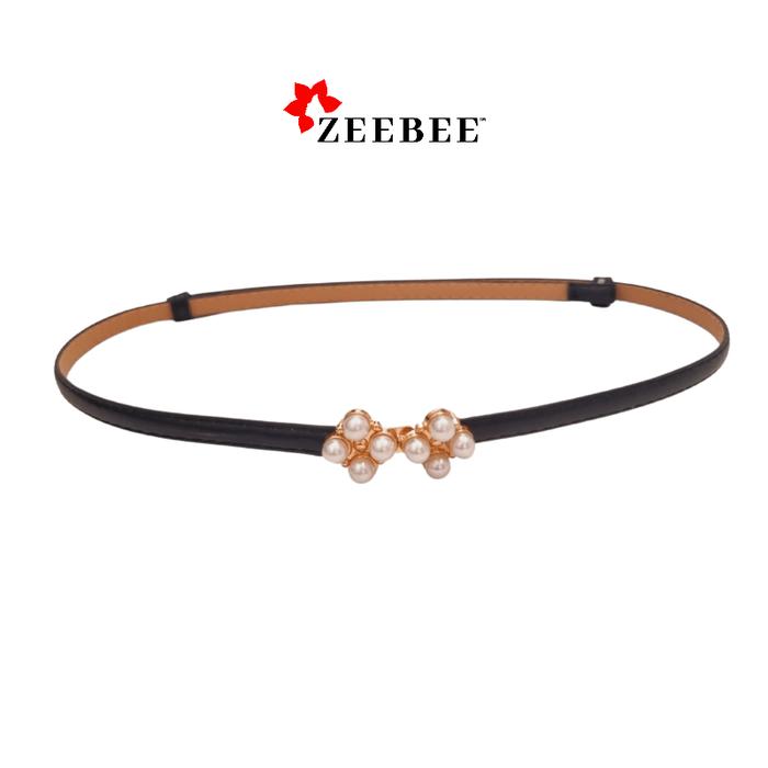 Gambar Ikat Pinggang Wanita Kulit Gasper 8 Mutiara ZenBlossom - Hitam dari ZenBlossom undefined Tokopedia