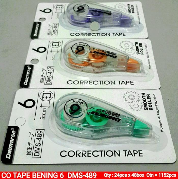 Gambar Correction tape tipex kertas penghapus tip ex karakter/tipe-x karakter - POLOS dari claystationery undefined Tokopedia