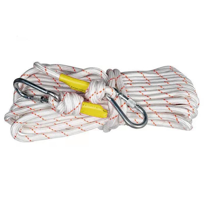 Gambar Tali Paracord / Tali Climbing / Tali Karmantel Rope Steel Buckle PUTIH - 12mm 20 Meter dari Omjak.id undefined Tokopedia