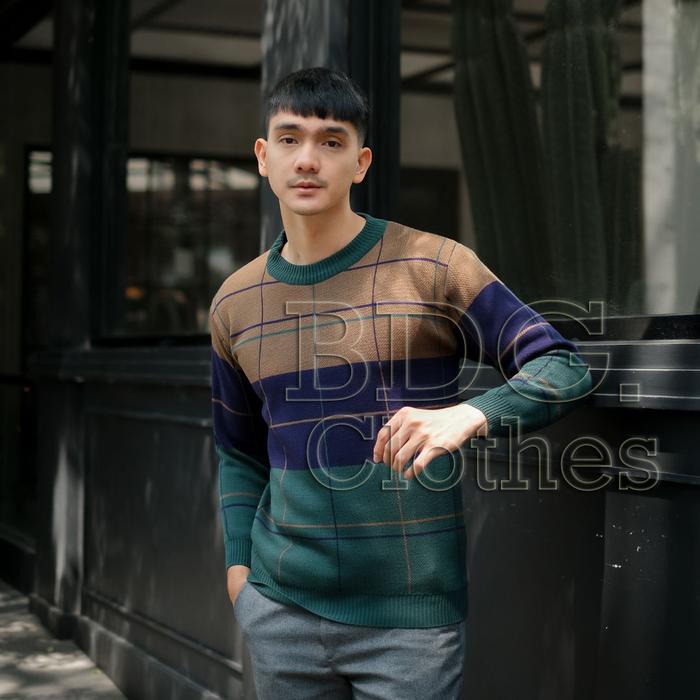 Gambar Sweater rajut pria korea - G DRAGON sweater premium - Army dari Grosir olshop Bandung undefined Tokopedia