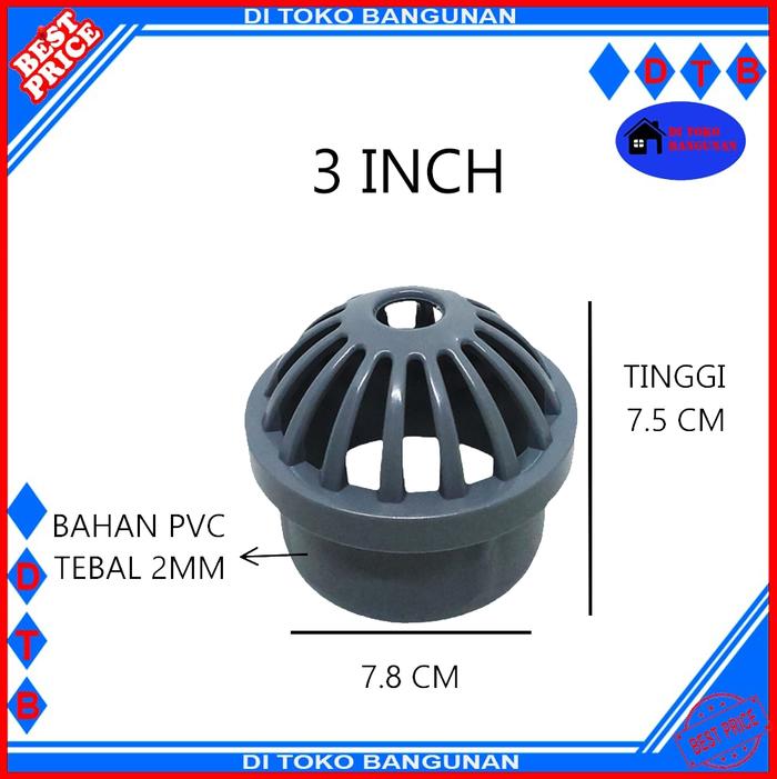 Gambar Roof Drain Pvc SOLIGEN Varian Ukuran 2.5" 3" - 4" Saringan Dak Talang - 3 INCH dari Di Toko bangunan undefined Tokopedia