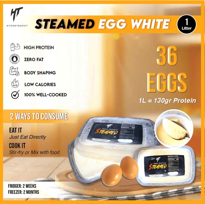 Gambar [PROTEIN KUKUS]Putih Telur Matang Steamed Egg White Telor Pasteurisasi - 1L dari Hypertrophy undefined Tokopedia
