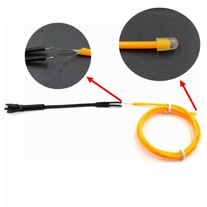 Gambar Lampu LED Strip Neon Glow Light EL Wire Flexible CCFL Harga Per Meter - Konektor 2 pin dari GudangHID undefined Tokopedia