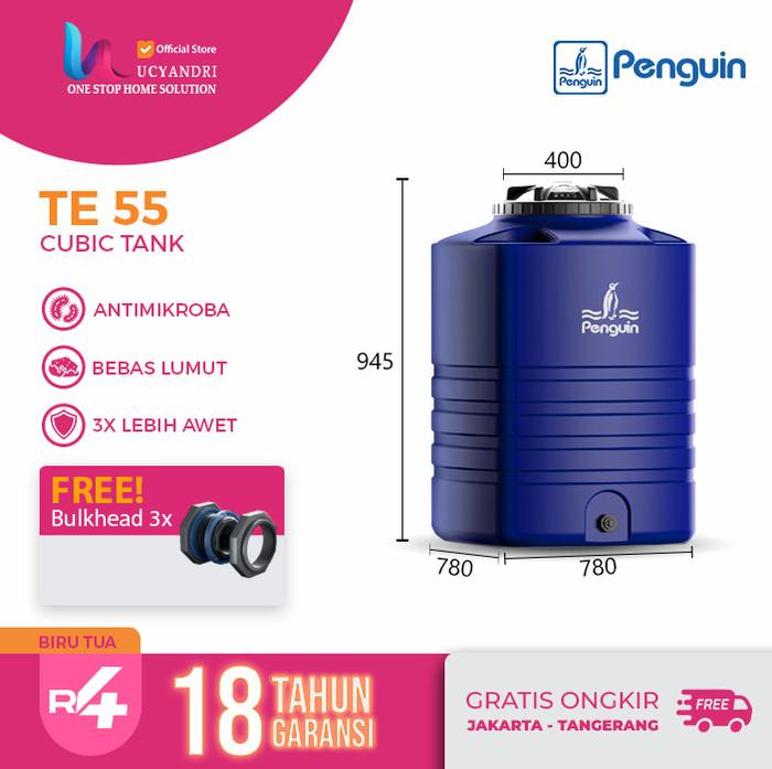 Gambar Toren Air Penguin 500 L Tangki Air Kotak TE 55 Tandon Persegi Empat - Biru dari Lucyandri Official undefined Tokopedia