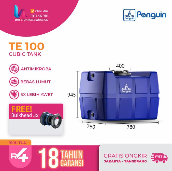 Gambar Toren Air Penguin 1000 L Tangki Air Kotak TE 100 Tandon Cubic Tank - Biru dari Lucyandri Official Kab. Tangerang Tokopedia