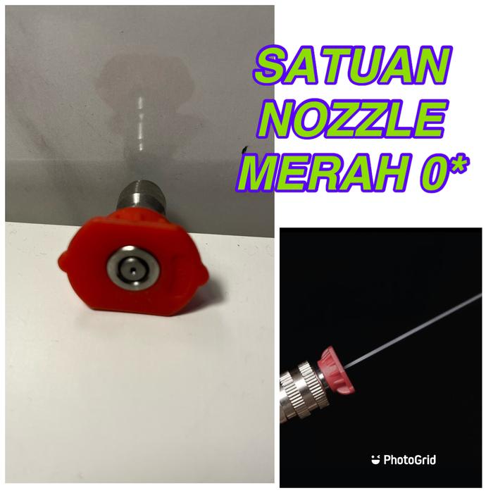 Gambar NOZZLE STEAM CORDLESS JET CLEANER NOZEL PRESSURE WASHER SET NOSEL 5 pc - Satuan MERAH 0* dari AMD hardware undefined Tokopedia