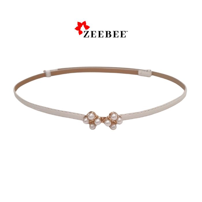 Gambar Ikat Pinggang Wanita Kulit Gasper 8 Mutiara ZenBlossom - Putih BW dari ZenBlossom undefined Tokopedia