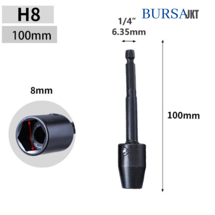Gambar SOCK IMPACT ROTATABLE 30 DERAJAT H8 - H17 CR-MO HEX SHANK SOCKET EXTEN - H8 dari BURSAjkt-tools undefined Tokopedia