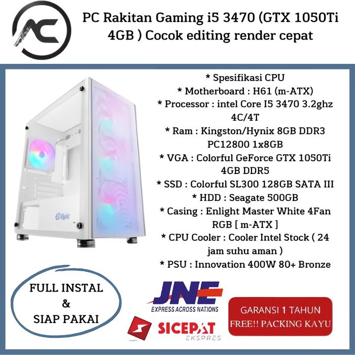 Pubg I5 3470 Gtx 1050 Ti Jual PC GAMING CORE I5 3470 GTX 1050TI