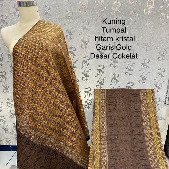 Gambar Tumtuman tanpa sambungan warna coklat dari Pemi Songket undefined Tokopedia