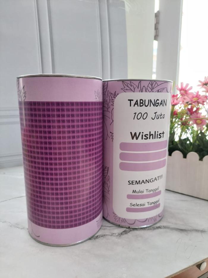 Gambar Celengan Target Permanen Jumbo 100 jt XXL 28cm Celengan Target Setahun - 100jt wishlist dari tokogrosircikupa undefined Tokopedia
