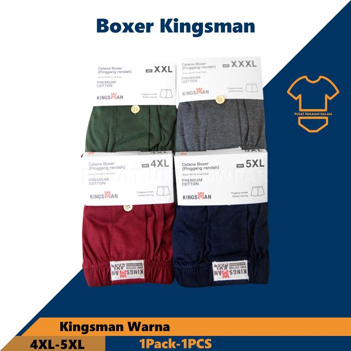 Gambar Celana Boxer JUMBO KINGSMAN - Celana boxer pria polos big sizee - 5XL dari Pusat Pakaian Dalam undefined Tokopedia