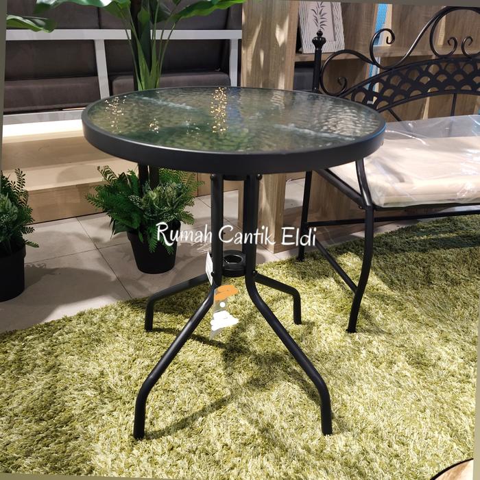 Gambar MEJA TERAS/MEJA TAMU/MEJA SUDUT/MEJA KURSI/MEJA SOFA BAHAN BESI&KACA - HTM BLT tinggi dari Rumah Cantik Tangerang undefined Tokopedia