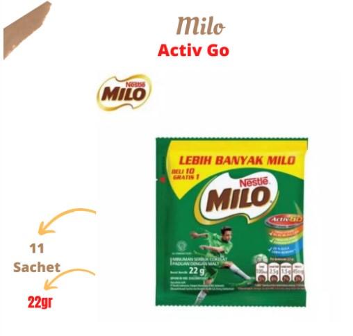 Gambar Susu Milo Activ go Isi 11 Sachet x 22gr dari Tokosembakopedia undefined Tokopedia