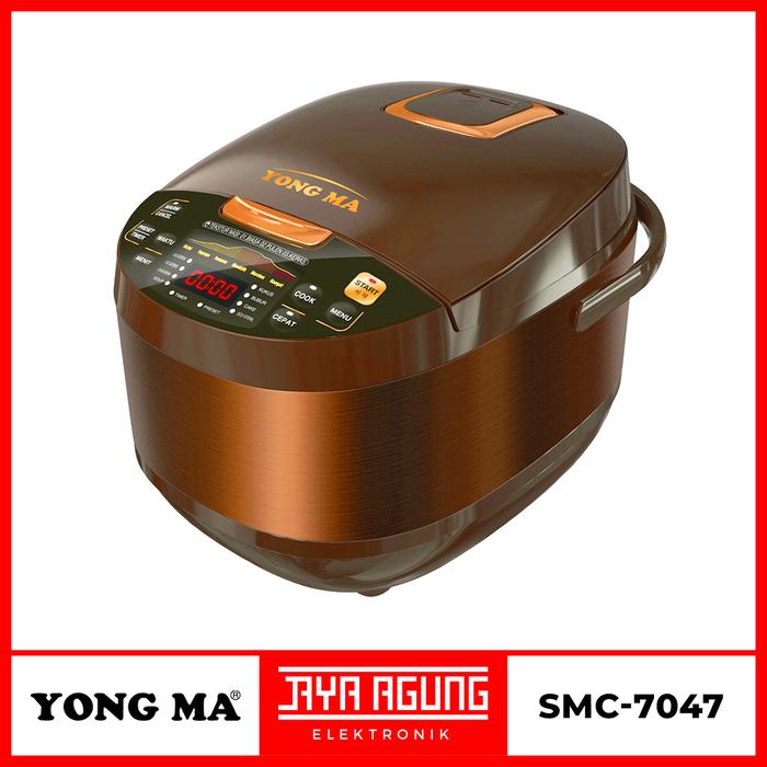 Gambar Magic Com DIGITAL UPGRADE YONGMA SMC 7047 Red Rice Cooker YONG MA 2L - Brown dari Jaya Agung Elektronik Bandung_NEW undefined Tokopedia