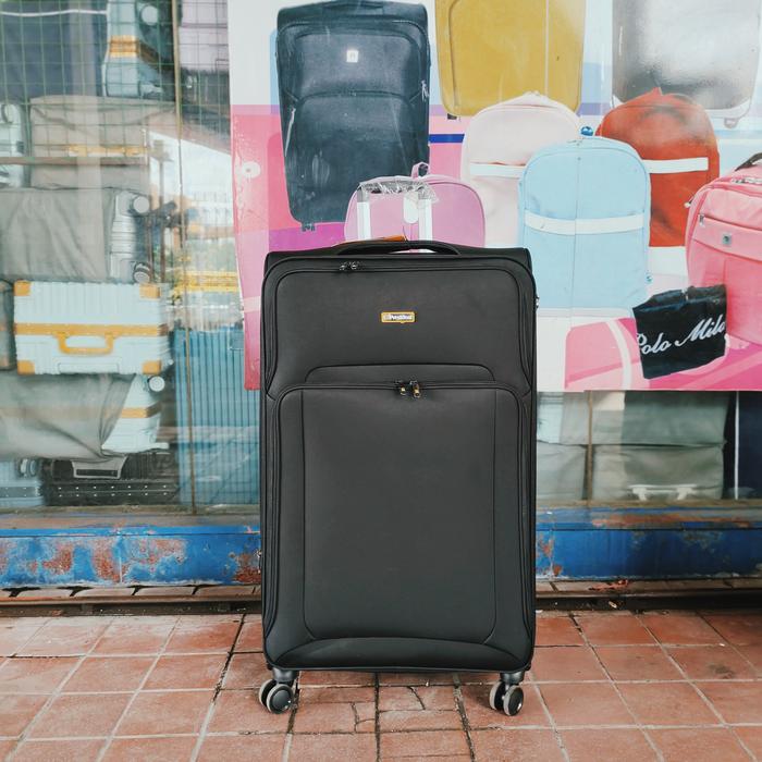 Gambar Koper President 1913 Bahan kain kanvas Bagasi size ORI - 28"/32" inch - Hitam, 32 inch dari Tas Import Jkt_NEW undefined Tokopedia