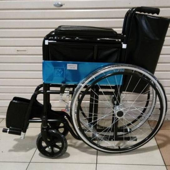 Gambar kursi roda black steel sella - SELLA STANDAR R dari Agus Medical undefined Tokopedia
