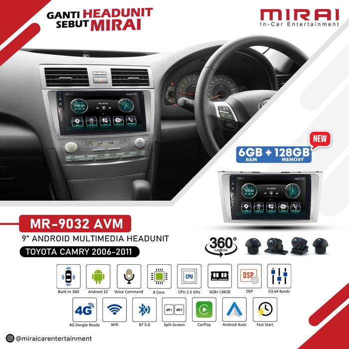 Jual Headunit Android TOYOTA CAMRY 2006-2011 MIRAI AVM Kamera 360 6 ...