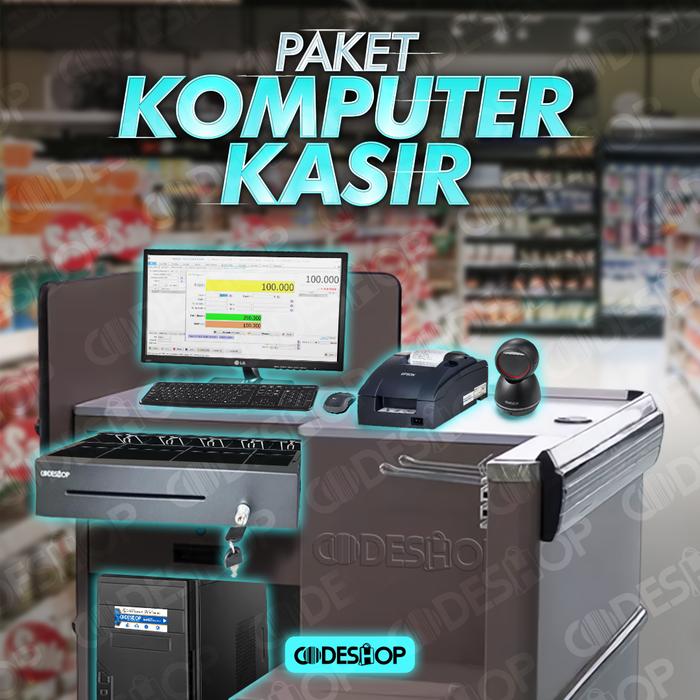 Gambar Paket Komplit Komputer Kasir Software Laci Printer Scanner Barcode dari Codeshop Surabaya Barat undefined Tokopedia