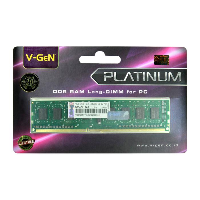 Gambar V-GeN RAM DDR3/DDR3L 4GB 10600 PLATINUM LongDimm - Memory RAM PC VGEN - STANDART dari V-GeN Indonesia Official Store undefined Tokopedia